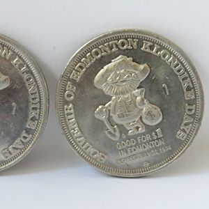 1 KLONDIKE DAYS Edmonton Bucks Tokens Coins 1974